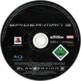 Spider-Man 3 PlayStation 3 PAL disc