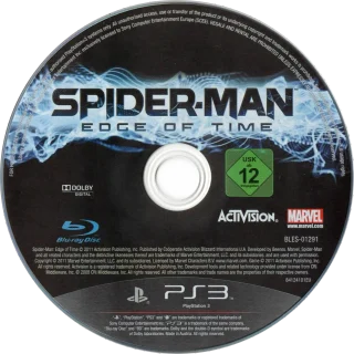 Spider-Man: Edge of Time PlayStation 3 PAL disc