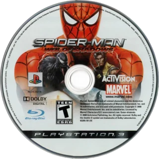 Spider-Man: Web of Shadows PlayStation 3 NTSC-U disc