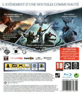 The Lord of the Rings: War in the North PlayStation 3 PAL back cover
