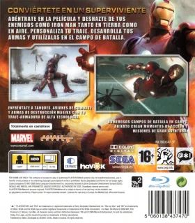 Iron Man PlayStation 3 PAL back cover