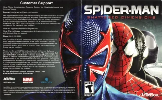 Spider-Man: Shattered Dimensions PlayStation 3 NTSC-U manual