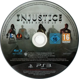Injustice: Gods Among Us PlayStation 3 PAL disc