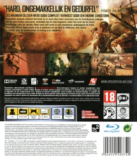 Spec Ops: The Line PlayStation 3 PAL back cover