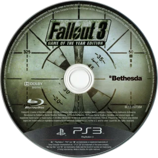 Fallout 3: Game of the Year Edition PlayStation 3 PAL Game of the Year Edition disc