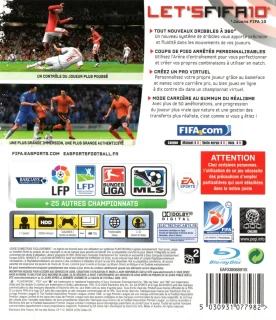 FIFA 10 PlayStation 3 PAL back cover