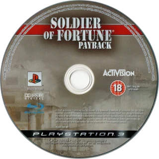 Soldier of Fortune: Payback PlayStation 3 PAL disc