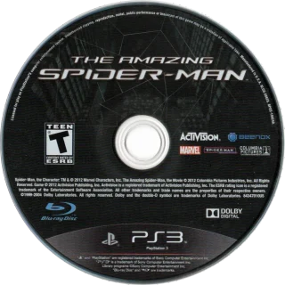 The Amazing Spider-Man PlayStation 3 NTSC-U disc