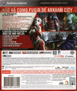 Batman: Arkham City - Game of the Year Edition PlayStation 3 NTSC-U Game of the Year Edition back cover