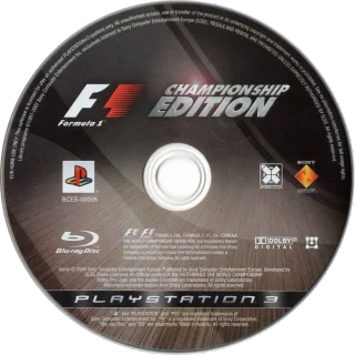 Formula One: Championship Edition PlayStation 3 PAL disc