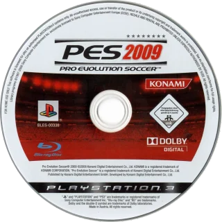 Pro Evolution Soccer 2009 PlayStation 3 PAL disc