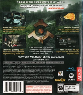 Alone in the Dark: Inferno PlayStation 3 NTSC-U back cover