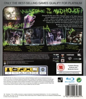 Batman: Arkham Asylum PlayStation 3 PAL Platinum back cover