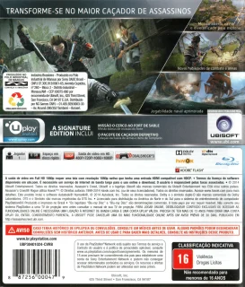Assassin's Creed Rogue PlayStation 3 NTSC-U Signature Edition back cover