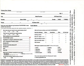 Killzone 2 PlayStation 3 NTSC-U registration card 2