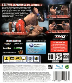 UFC 2009 Undisputed PlayStation 3 PAL back cover