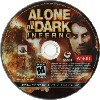 Alone in the Dark: Inferno PlayStation 3 NTSC-U disc