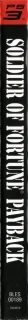 Soldier of Fortune: Payback PlayStation 3 PAL spine