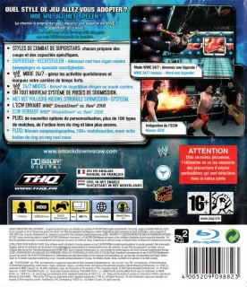 WWE SmackDown vs. Raw 2008 PlayStation 3 PAL back cover