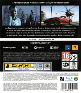 Grand Theft Auto V PlayStation 3 PAL back cover