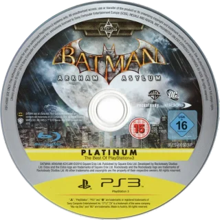Batman: Arkham Asylum PlayStation 3 PAL Platinum disc — BLES-00503