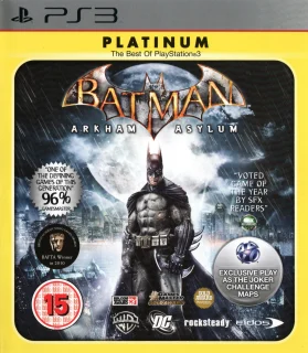 Batman: Arkham Asylum PlayStation 3 PAL Platinum front cover