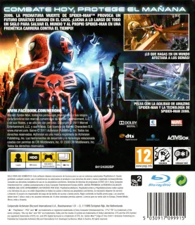 Spider-Man: Edge of Time PlayStation 3 PAL back cover